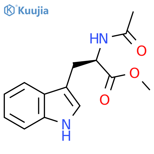 Methyl (2R)-2-acetamido-3-(1H-indol-3-yl)propanoate structure