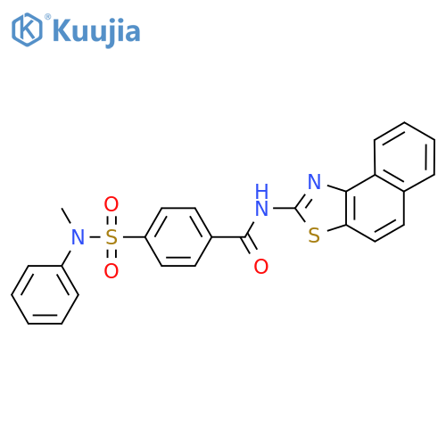 4-methyl(phenyl)sulfamoyl-N-{naphtho1,2-d1,3thiazol-2-yl}benzamide structure