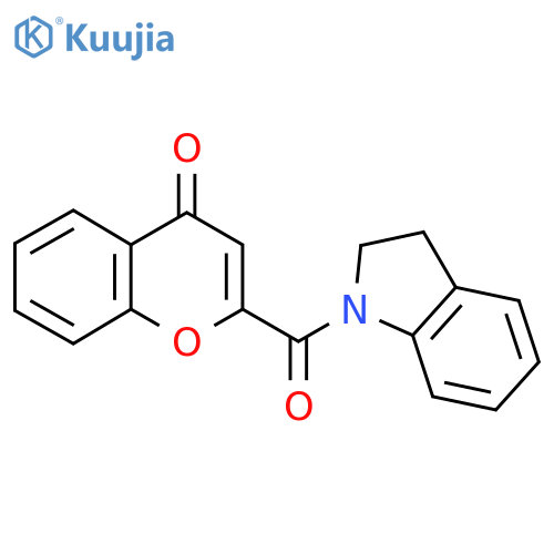 2-(2,3-dihydro-1H-indole-1-carbonyl)-4H-chromen-4-one structure