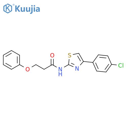 N-4-(4-chlorophenyl)-1,3-thiazol-2-yl-3-phenoxypropanamide structure