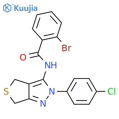 2-bromo-N-[2-(4-chlorophenyl)-2H,4H,6H-thieno[3,4-c]pyrazol-3-yl]benzamide structure