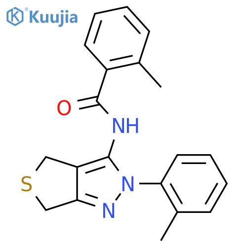 2-methyl-N-2-(2-methylphenyl)-2H,4H,6H-thieno3,4-cpyrazol-3-ylbenzamide structure