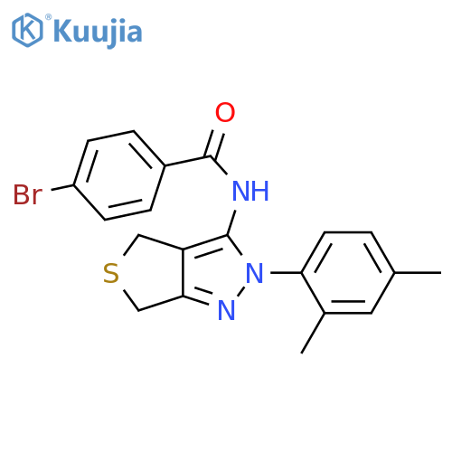 4-bromo-N-2-(2,4-dimethylphenyl)-2H,4H,6H-thieno3,4-cpyrazol-3-ylbenzamide structure