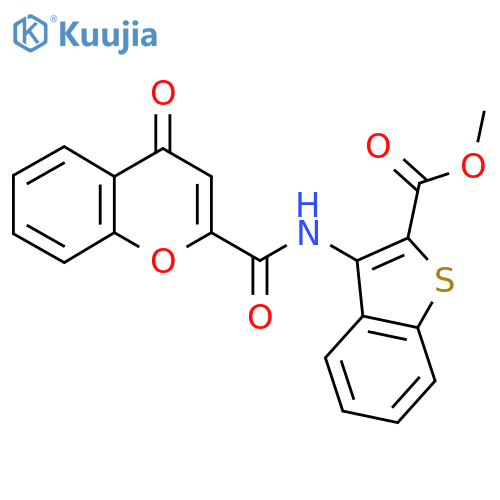 methyl 3-(4-oxo-4H-chromene-2-amido)-1-benzothiophene-2-carboxylate structure
