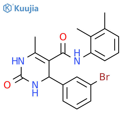 4-(3-bromophenyl)-N-(2,3-dimethylphenyl)-6-methyl-2-oxo-1,2,3,4-tetrahydropyrimidine-5-carboxamide structure