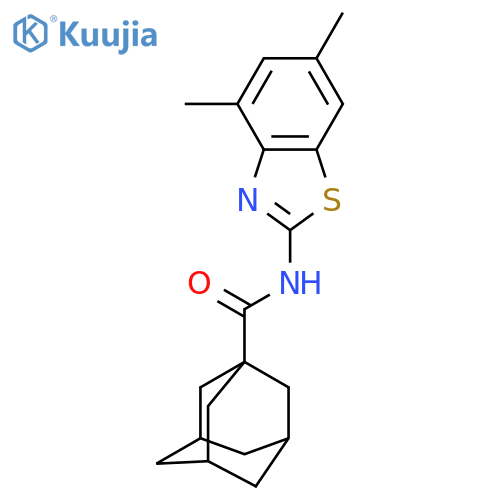 N-(4,6-dimethyl-1,3-benzothiazol-2-yl)adamantane-1-carboxamide structure