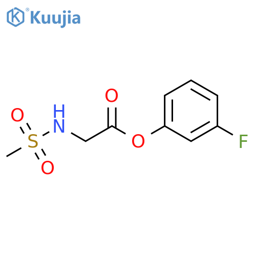 Glycine, N-(methylsulfonyl)-, 3-fluorophenyl ester structure