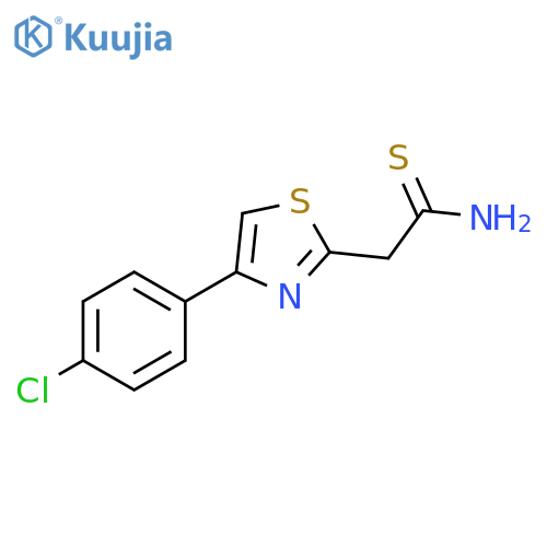 2-4-(4-chlorophenyl)-1,3-thiazol-2-ylethanethioamide structure