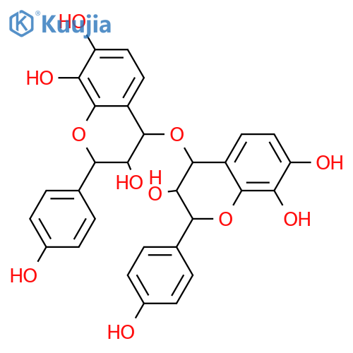 3,4',7,8-Tetrahydroxyflavan-(4→O→4)-3,4',7,8-tetrahydroxyflavan; (2R,2'R,3R,3'R,4α,4'α)-form structure