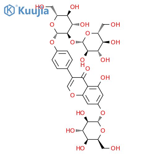 5,7,4'-Trihydroxyisoflavone 7-O-beta-D-glucopyranoside-4'-O-[(beta-D-gucopyranosyl)-(1->2)-beta-D-glucopyranoside] structure