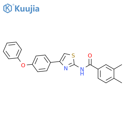 3,4-dimethyl-N-4-(4-phenoxyphenyl)-1,3-thiazol-2-ylbenzamide structure