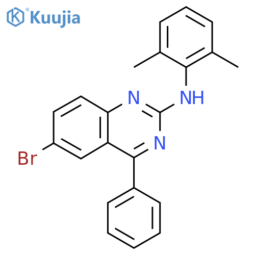 6-bromo-N-(2,6-dimethylphenyl)-4-phenylquinazolin-2-amine structure