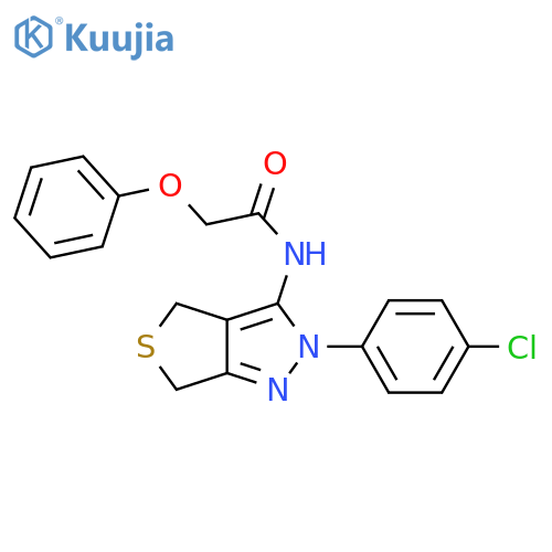 N-2-(4-chlorophenyl)-2H,4H,6H-thieno3,4-cpyrazol-3-yl-2-phenoxyacetamide structure