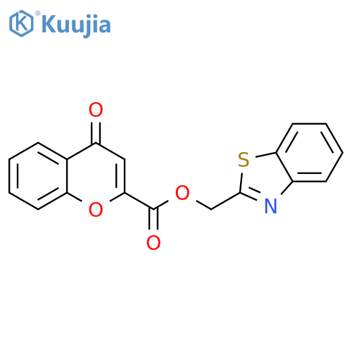 (1,3-benzothiazol-2-yl)methyl 4-oxo-4H-chromene-2-carboxylate structure