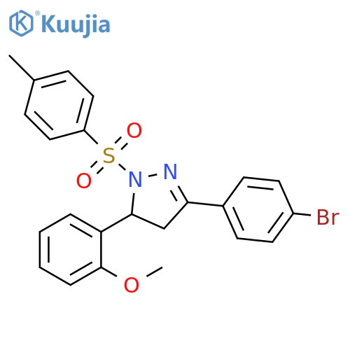 3-(4-bromophenyl)-5-(2-methoxyphenyl)-1-(4-methylbenzenesulfonyl)-4,5-dihydro-1H-pyrazole structure