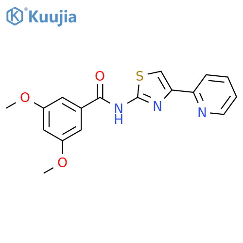 3,5-dimethoxy-N-4-(pyridin-2-yl)-1,3-thiazol-2-ylbenzamide structure