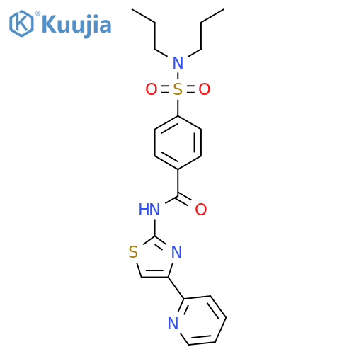 4-(dipropylsulfamoyl)-N-4-(pyridin-2-yl)-1,3-thiazol-2-ylbenzamide structure