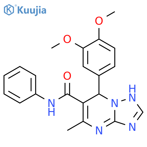7-(3,4-dimethoxyphenyl)-5-methyl-N-phenyl-4H,7H-1,2,4triazolo1,5-apyrimidine-6-carboxamide structure