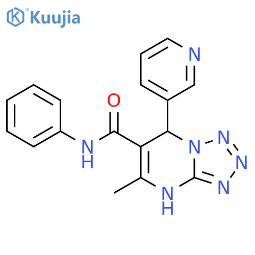 5-methyl-N-phenyl-7-(pyridin-3-yl)-4H,7H-1,2,3,4tetrazolo1,5-apyrimidine-6-carboxamide structure