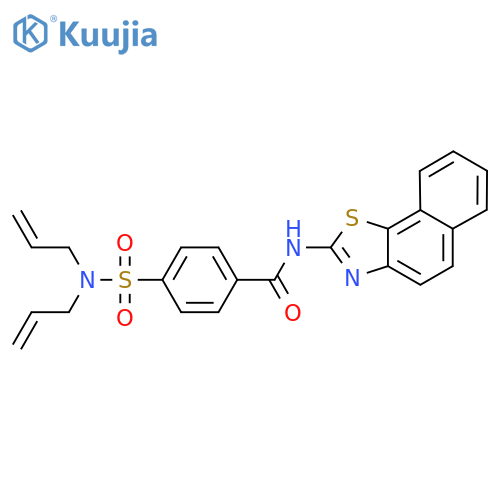 4-bis(prop-2-en-1-yl)sulfamoyl-N-{naphtho2,1-d1,3thiazol-2-yl}benzamide structure