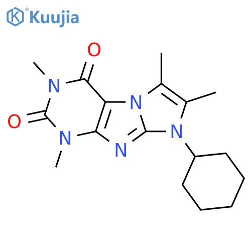8-cyclohexyl-1,3,6,7-tetramethyl-1H,2H,3H,4H,8H-imidazo1,2-gpurine-2,4-dione structure