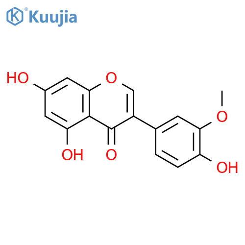 3'-Methoxy-4',5,7-trihydroxyisoflavone structure