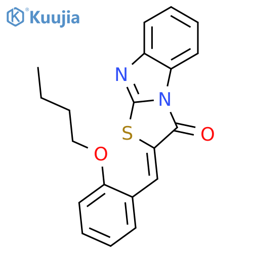 2-(2-BUTOXYBENZYLIDENE)(1,3)THIAZOLO(3,2-A)BENZIMIDAZOL-3(2H)-ONE structure