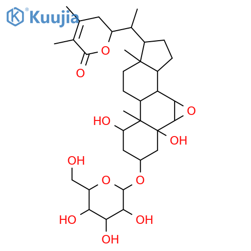 6,7-Epoxy-1,3,5-trihydroxywith-24-enolide; (1α,3β,5α,6α,7α,20S,22R)-form, 3-O-β-D-Glucopyranoside structure
