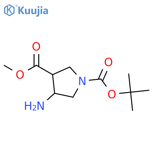 1-tert-Butyl 3-methyl 4-aminopyrrolidine-1,3-dicarboxylate structure