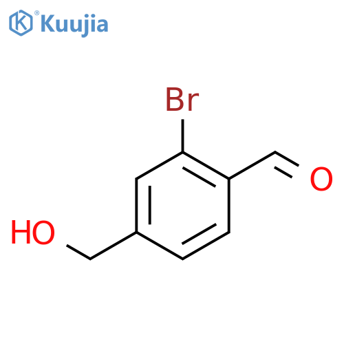 Benzaldehyde, 2-bromo-4-(hydroxymethyl)- structure
