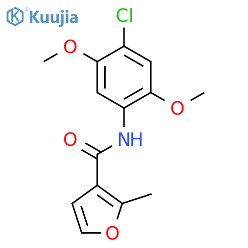 2-Methyl-furan-3-carboxylic acid (4-chloro-2,5-dimethoxy-phenyl)-amide structure