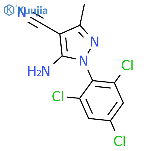 5-AMINO-3-METHYL-1-(2,4,6-TRICHLORO-PHENYL)-1H-PYRAZOLE-4-CARBONITRILE structure