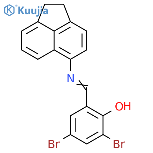 2,4-dibromo-6-(1E)-(1,2-dihydroacenaphthylen-5-yl)iminomethylphenol structure