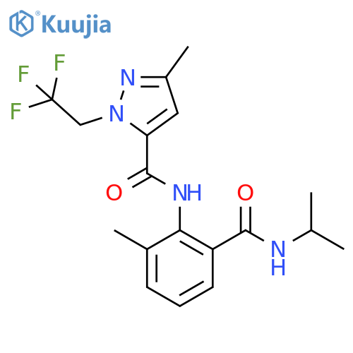 1H-Pyrazole-5-carboxamide,3-methyl-N-[2-methyl-6-[[(1-methylethyl)amino]carbonyl]phenyl]-1-(2,2,2-trifluoroethyl)- structure