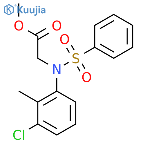 Methyl N-(3-chloro-2-methylphenyl)-N-(phenylsulfonyl)glycinate structure