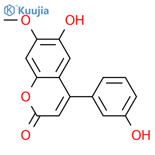 6-hydroxy-4-(3-hydroxy-phenyl)-7-methoxy-chromen-2-one structure