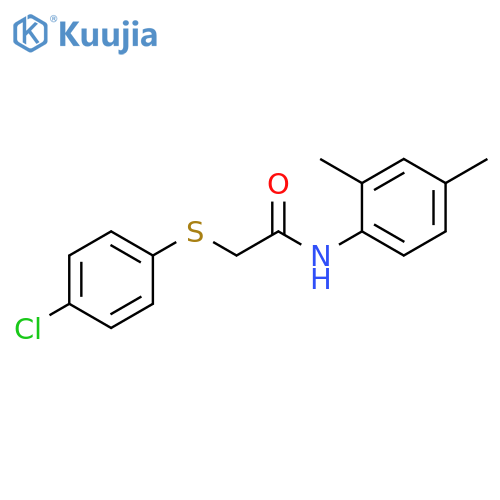 2-[(4-chlorophenyl)sulfanyl]-N-(2,4-dimethylphenyl)acetamide structure