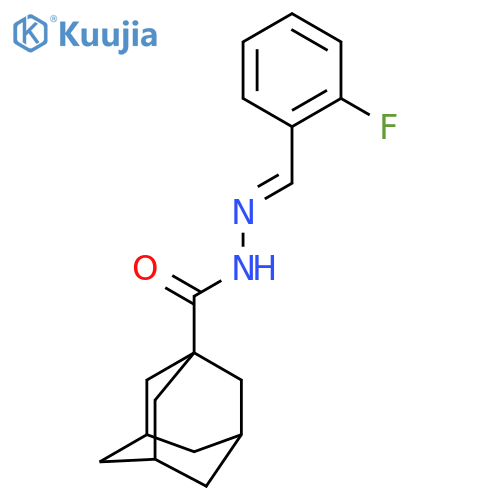 N'-(1E)-(2-fluorophenyl)methylideneadamantane-1-carbohydrazide structure