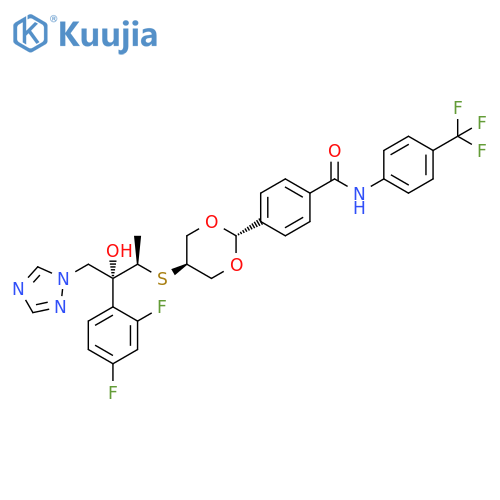 Benzamide,4-[trans-5-[[(1R,2R)-2-(2,4-difluorophenyl)-2-hydroxy-1-methyl-3-(1H-1,2,4-triazol-1-yl)propyl]thio]-1,3-dioxan-2-yl]-N-[4-(trifluoromethyl)phenyl]- structure