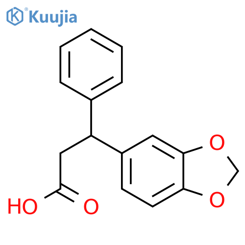 3-(1,3-Benzodioxol-5-yl)-3-phenylpropanoic acid structure