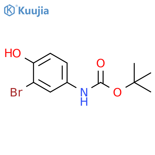 tert-butyl N-(3-bromo-4-hydroxyphenyl)carbamate structure