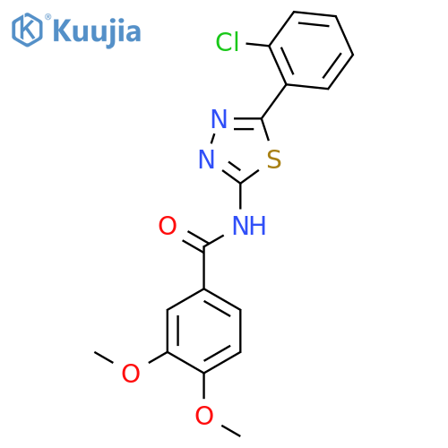 N-[5-(2-chlorophenyl)-1,3,4-thiadiazol-2-yl]-3,4-dimethoxybenzamide structure