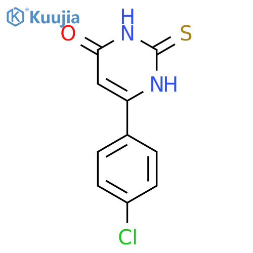 6-(4-chlorophenyl)-2-sulfanylidene-1,2,3,4-tetrahydropyrimidin-4-one structure
