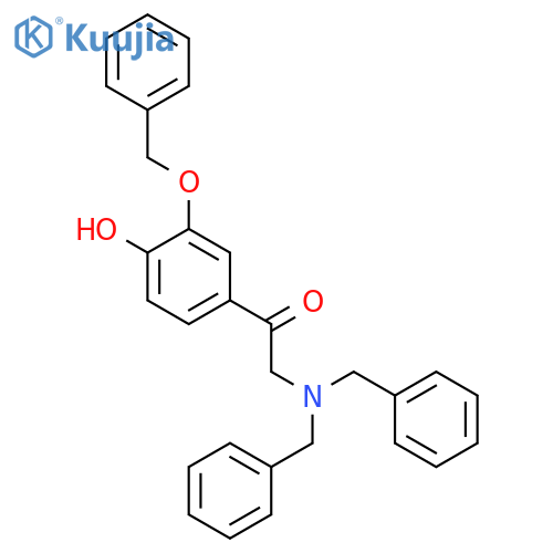 2-bis(Phenylmethyl)amino-1-4-hydroxy-3-(phenylmethoxy)phenylethanone structure