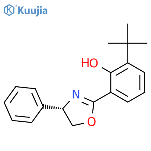 PHENOL, 2-[(4S)-4,5-DIHYDRO-4-PHENYL-2-OXAZOLYL]-6-(1,1-DIMETHYLETHYL)- structure