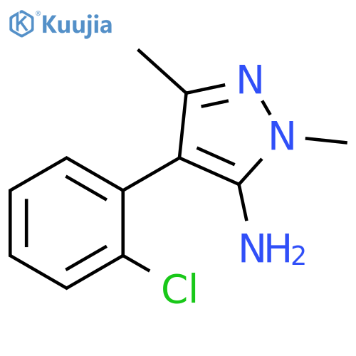 4-(2-chlorophenyl)-1,3-dimethyl-1H-pyrazol-5-amine structure