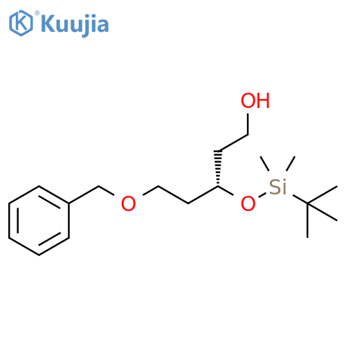 1-Pentanol, 3-[[(1,1-dimethylethyl)dimethylsilyl]oxy]-5-(phenylmethoxy)-,(3S)- structure