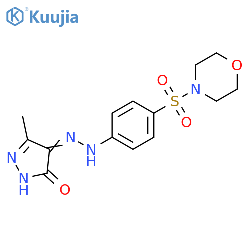 (4Z)-3-methyl-4-{2-4-(morpholine-4-sulfonyl)phenylhydrazin-1-ylidene}-4,5-dihydro-1H-pyrazol-5-one structure