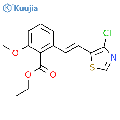 ethyl 2-[(E)-2-(4-chlorothiazol-5-yl)vinyl]-6-methoxy-benzoate structure