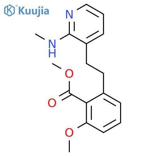 Methyl 2-methoxy-6-2-2-(methylamino)-3-pyridylethylbenzoate structure